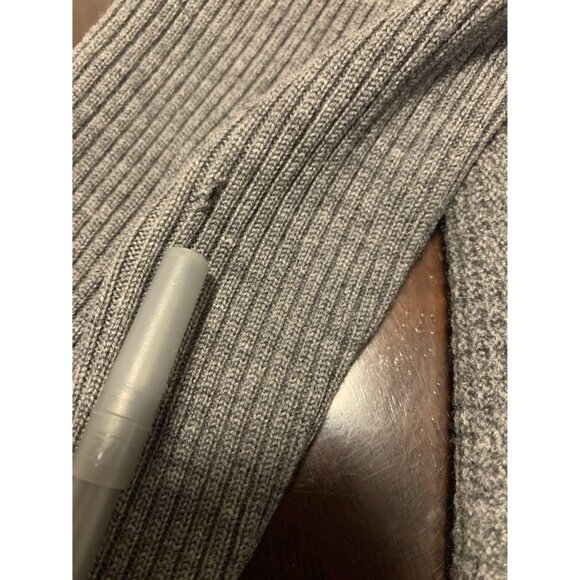 Gray Dolman Sleeve Extra Fine Merino Wool Open Front Cardigan Size M - Picture 8 of 8